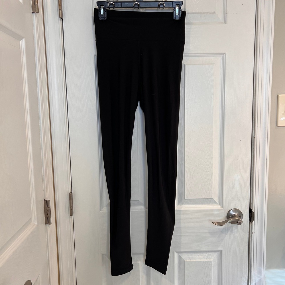 Plush Women Black High Waisted‎ Leggings Small Thermal Winter Pants